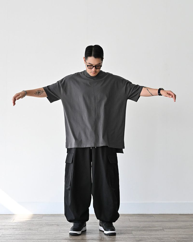 SIO WIDE CARGO PANTS BK