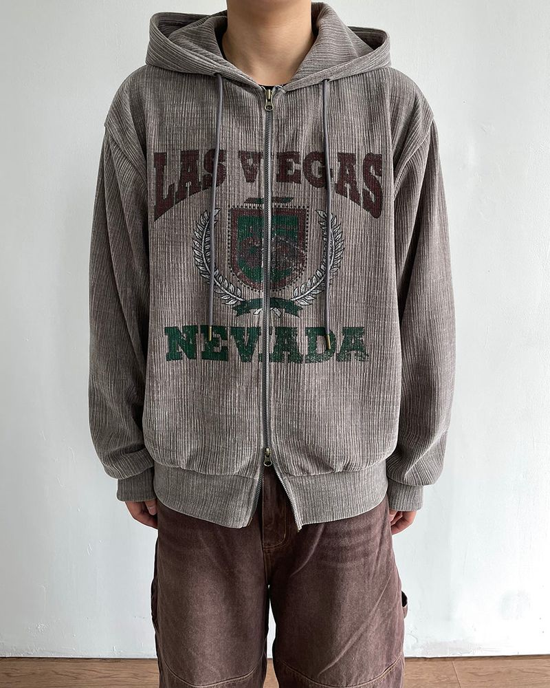 IDF（アイディーエフ）の「Crack Velvet Hooded Zip-Up（Tops）」