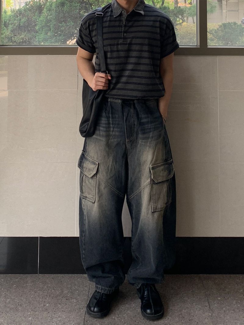 Nueva Cargo Balloon Denim Pants