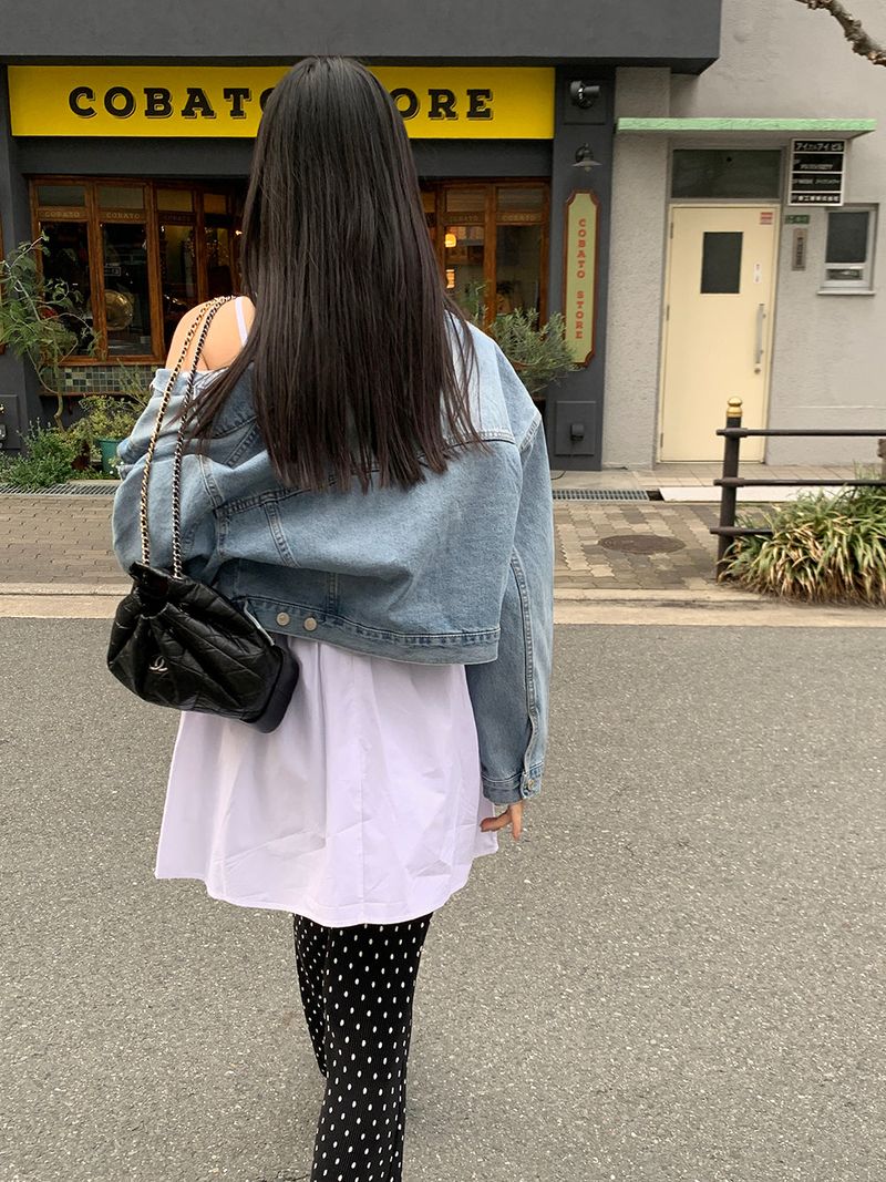 [MADE] Dot Pleated Long Bootcut Pants