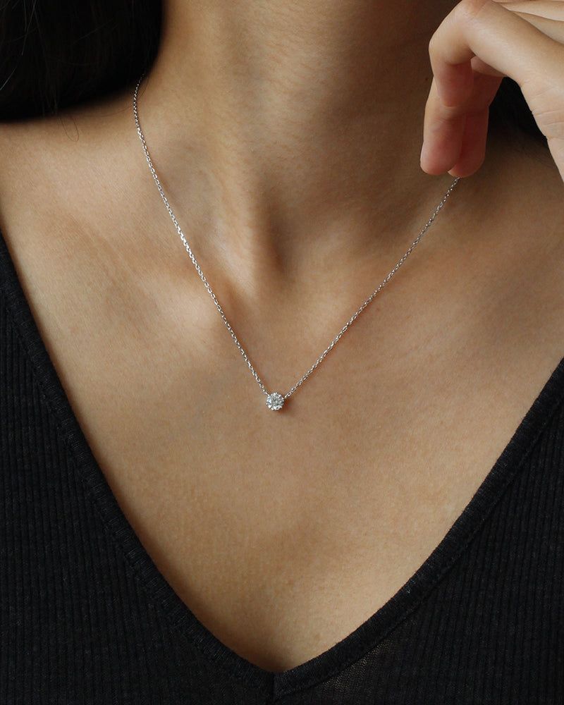 NORMALLEE（ノーマリー）の「[White gold] ベーシック キュービック ネックレス(XL)（アクセサリー）」