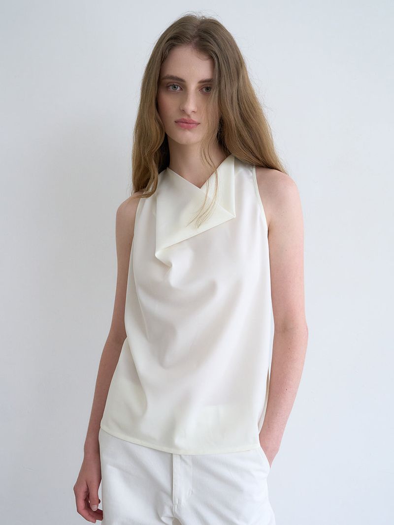 Not your rose（ノットユアローズ）の「Celine cowl blouse (Cream)（Tops）」