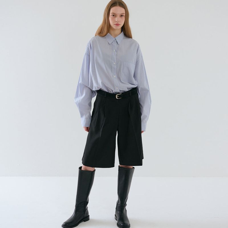 RAVEROUS（レイバロス）の「Two-Tuck  Bermuda Pants Black（Pants）」