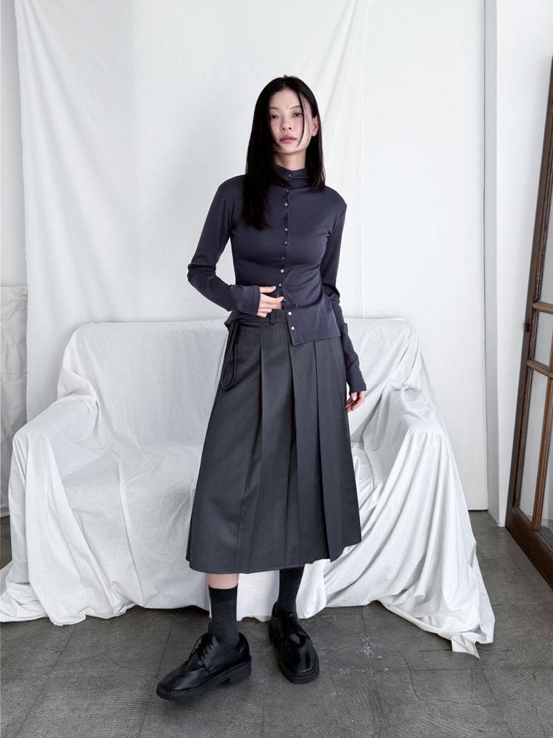 STRAP MIDI WRAP SKIRT