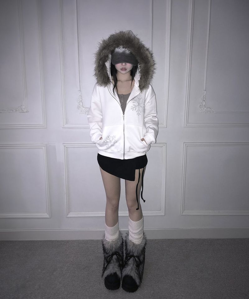 snow hood zip-up (2colors)