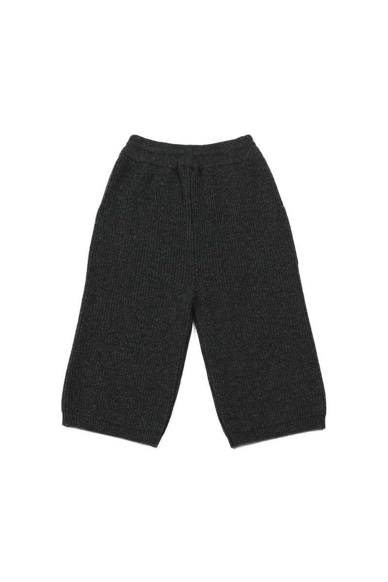 Bermuda knit wool pants [Charcoal]