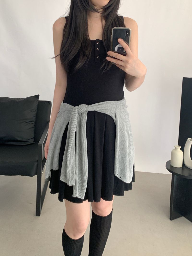 Pedro pleated sleeveless dress
