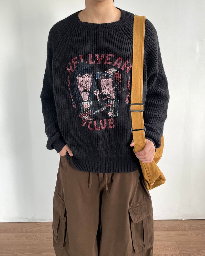 Zimb Printed Crack Knit