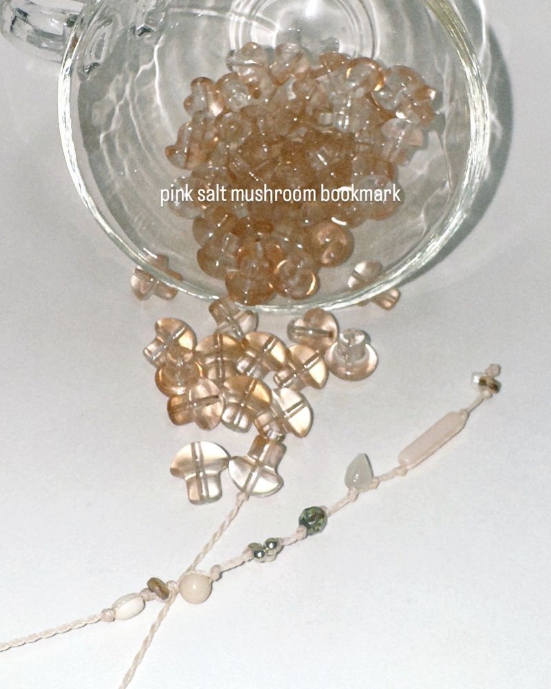 pink salt mushroom bookmark