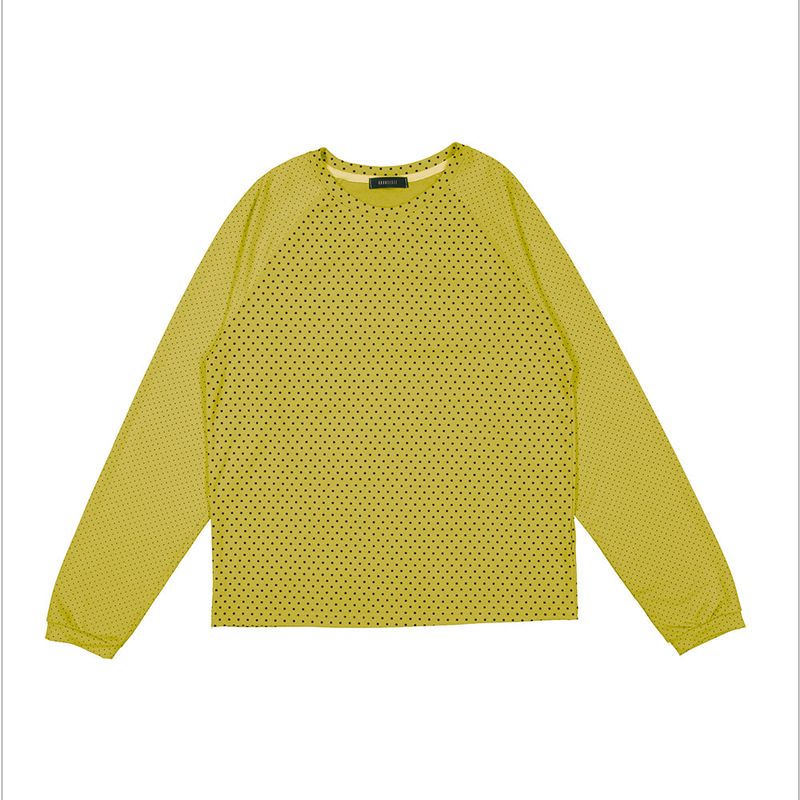 Candy Dot Raglan Tee (yellowish green)