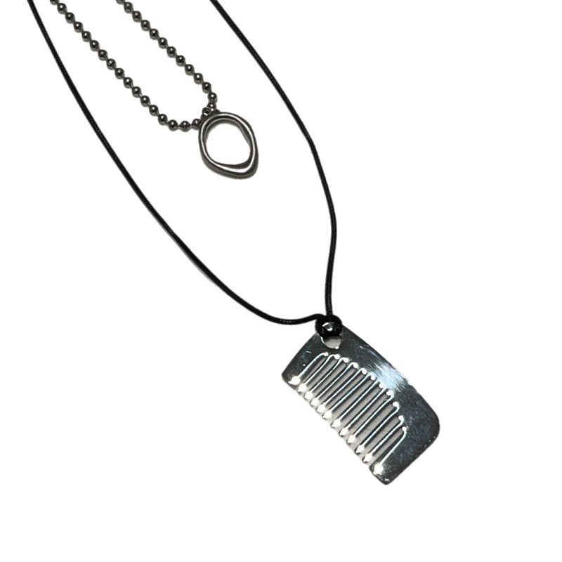 Or Hair Comb Long Strap Necklace