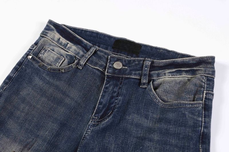 Cross Distressed Denim Pants