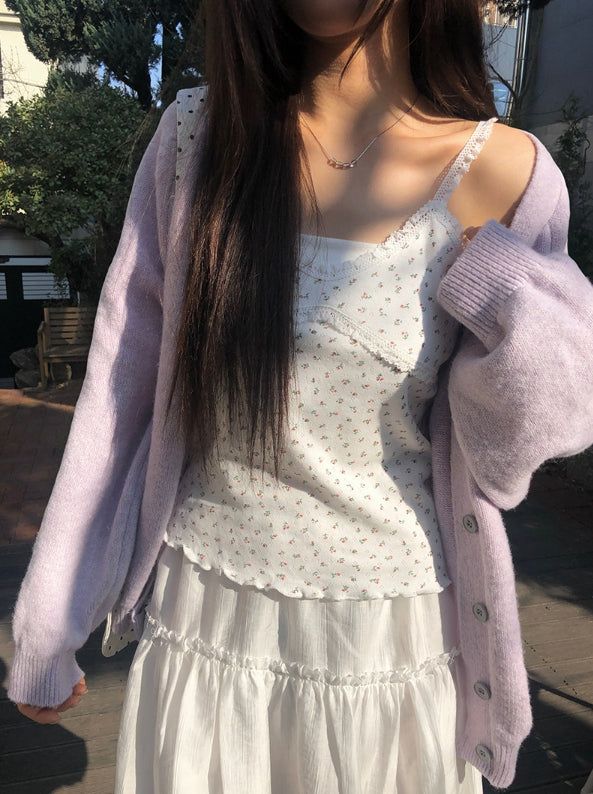 anyonemore（エニーワンモアー）の「クレアフラワーレースウェーブキャミソール（トップス）」