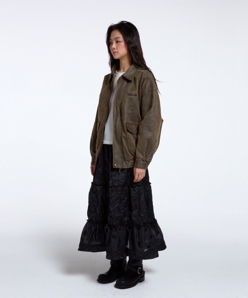 CALLOUT WASHED JACKET / BROWN