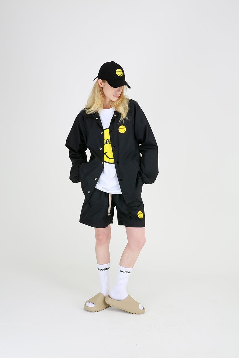 SMILE HALF PANTS (BLACK)