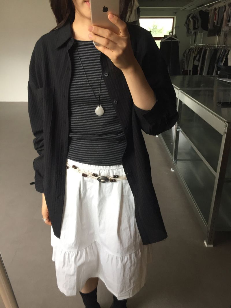 v midi skirt (3color) 