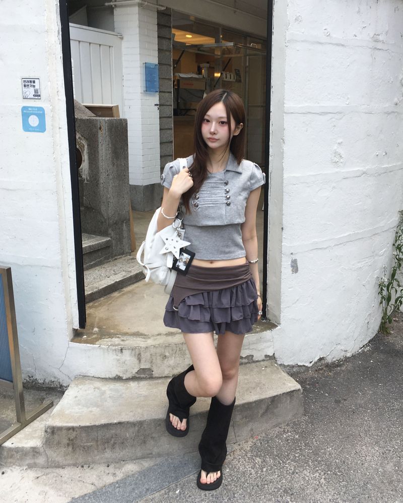 D ring shirring skirt
