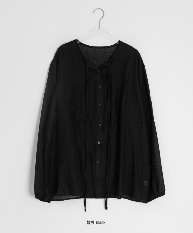 Noah See-through Summer Tie Blouse
