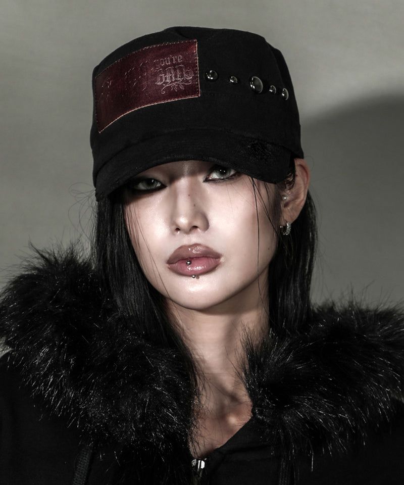 DARLING, YOU ARE BAD（YOU ARE BAD）の「LABEL STUD MILITARY CAP #WINE（Hats）」