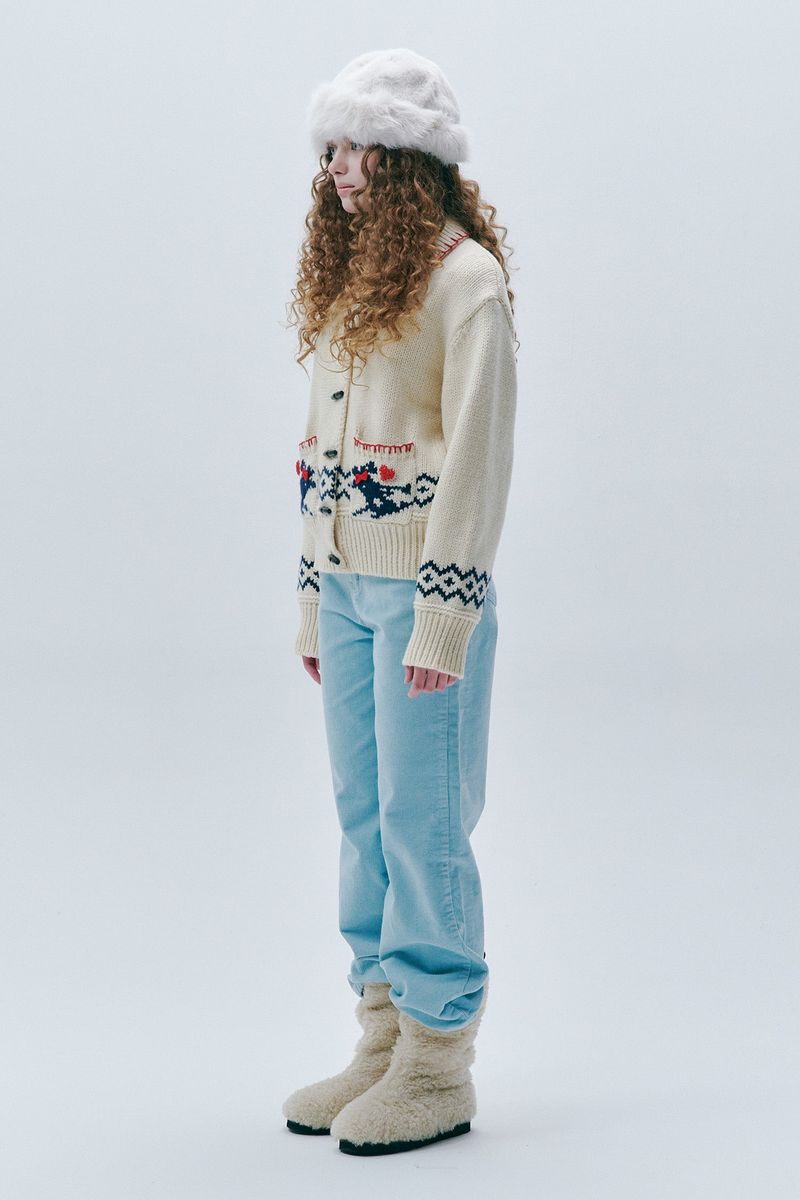 Bunny Heart Cardigan [Ivory]