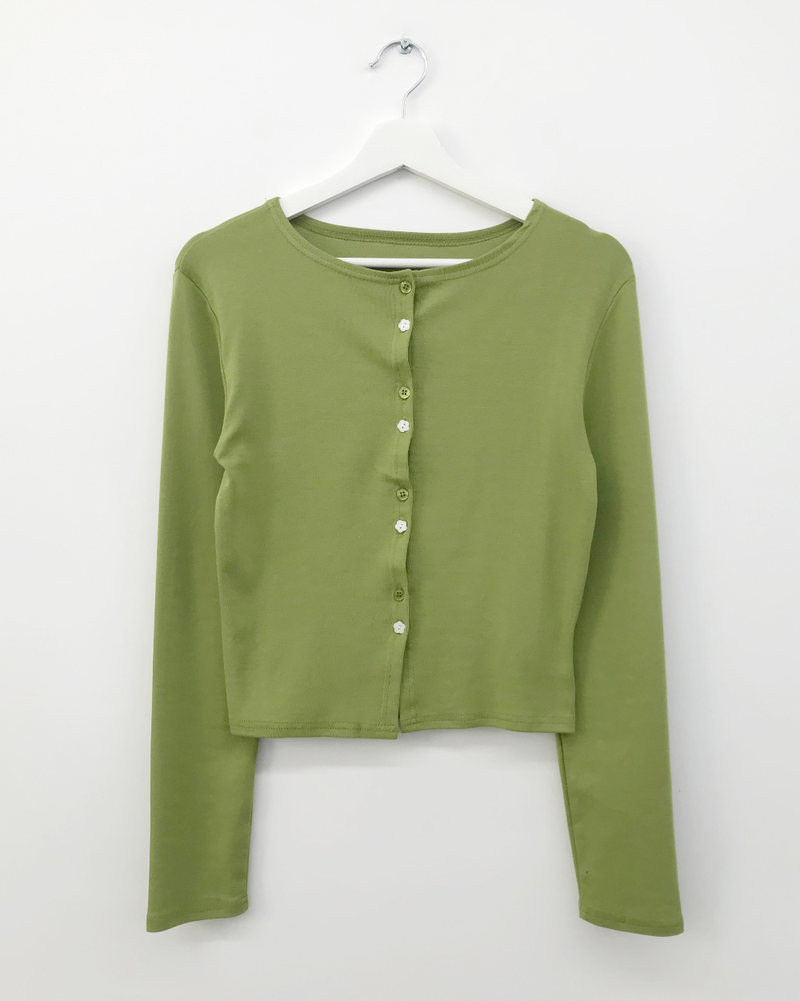 Chlory Flower Button Cardigan (4color)