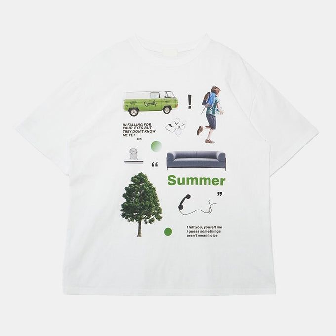 KIXI（キッシー）の「Green Summer Overfit T-Shirt（Tops）」