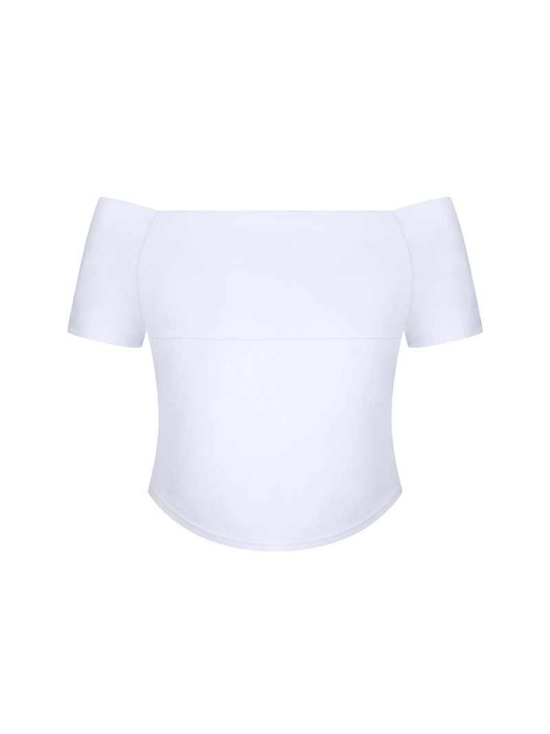 Take It Out Corset Off-Shoulder WHITE