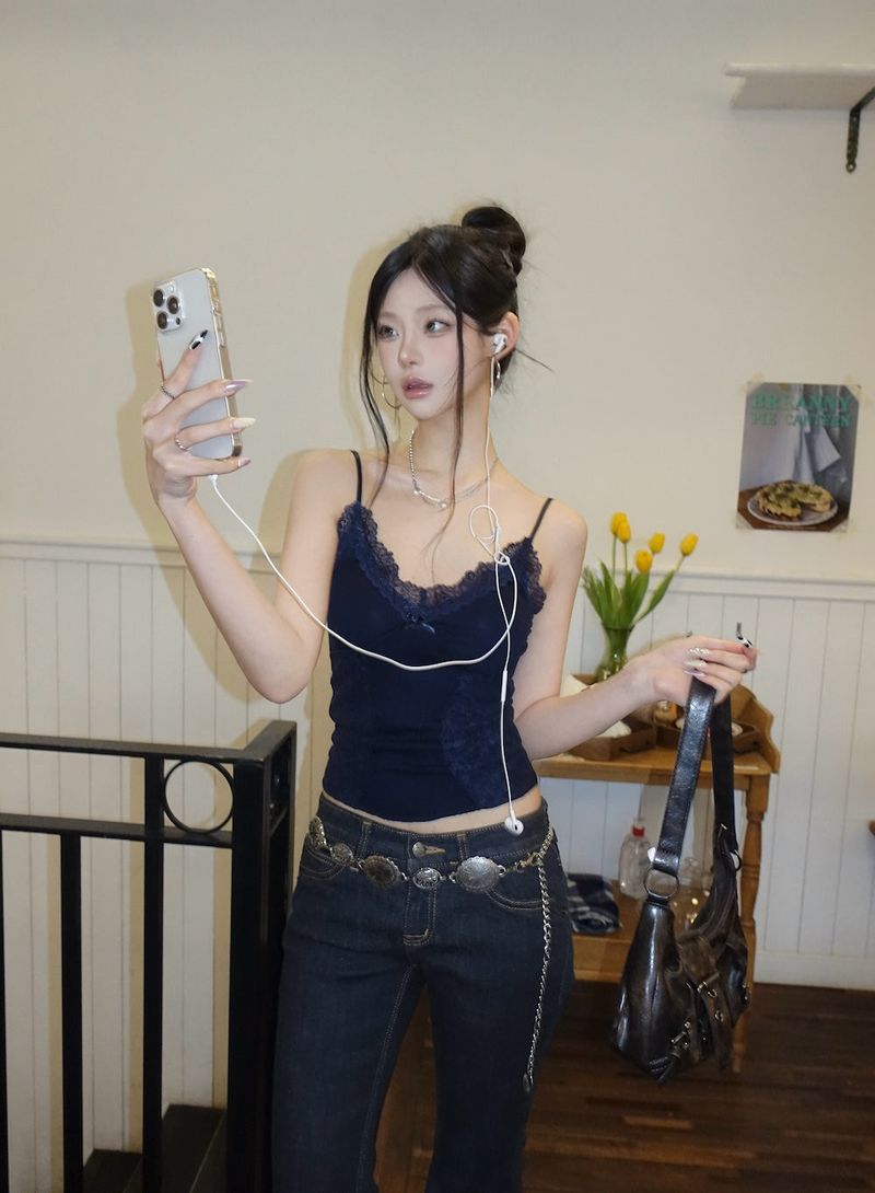 Deep Blue Low Rise Jeans