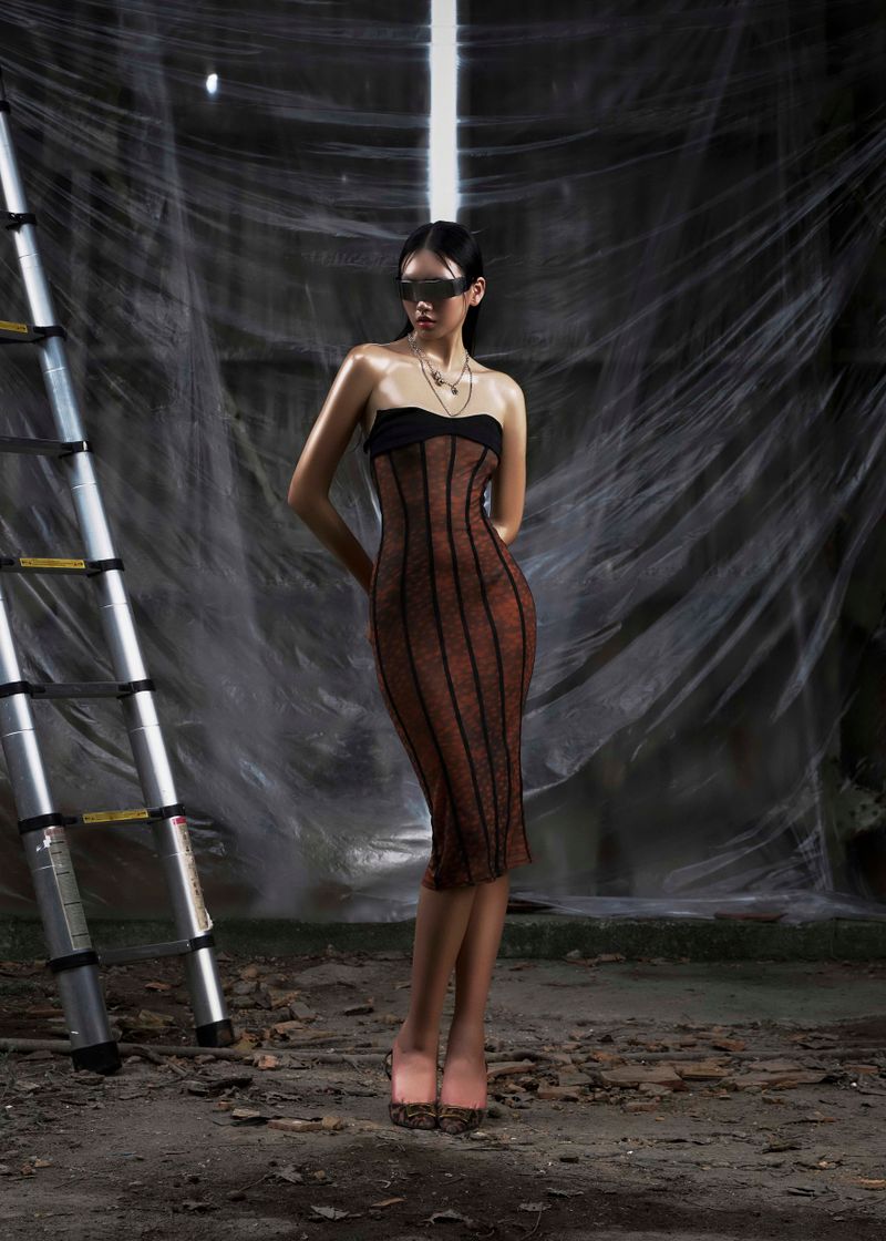 NONE Midi Mesh Dress