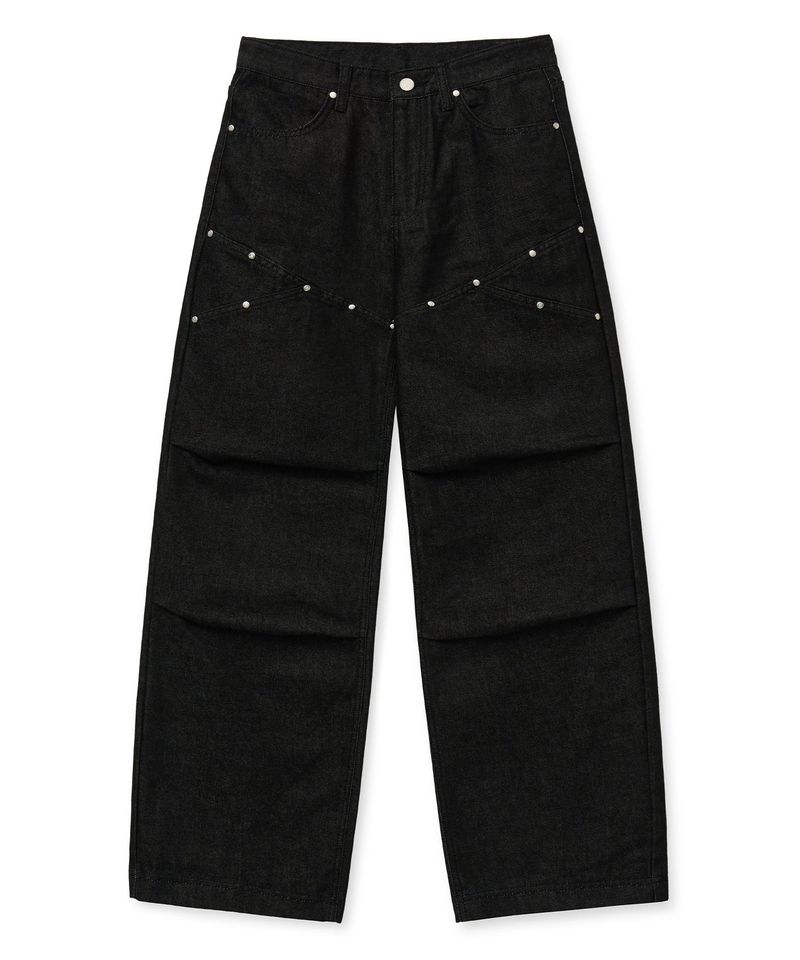 MIDNIGHT MOVE（ミッドナイトムーブ）の「rivet denim pants (black)（Pants）」