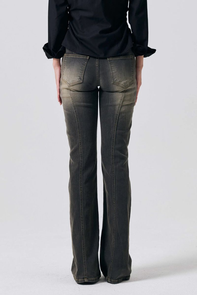 ELLA BOOTCUT DENIM PANTS / BLACK