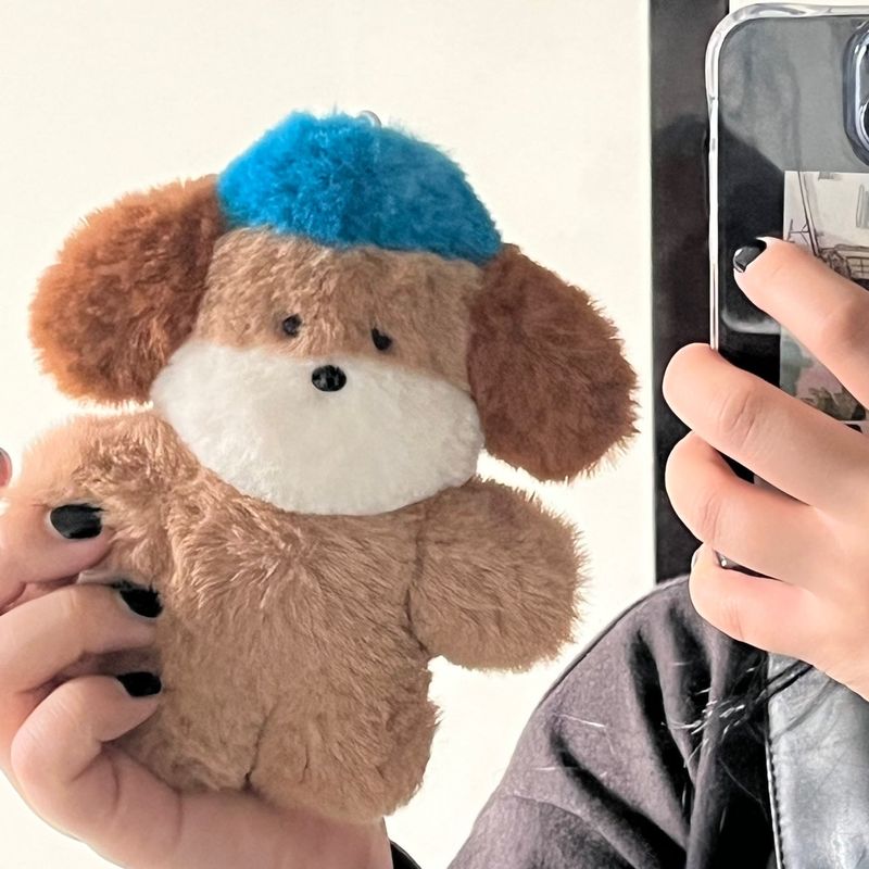 [MADE] Blue beanie puppy - key ring