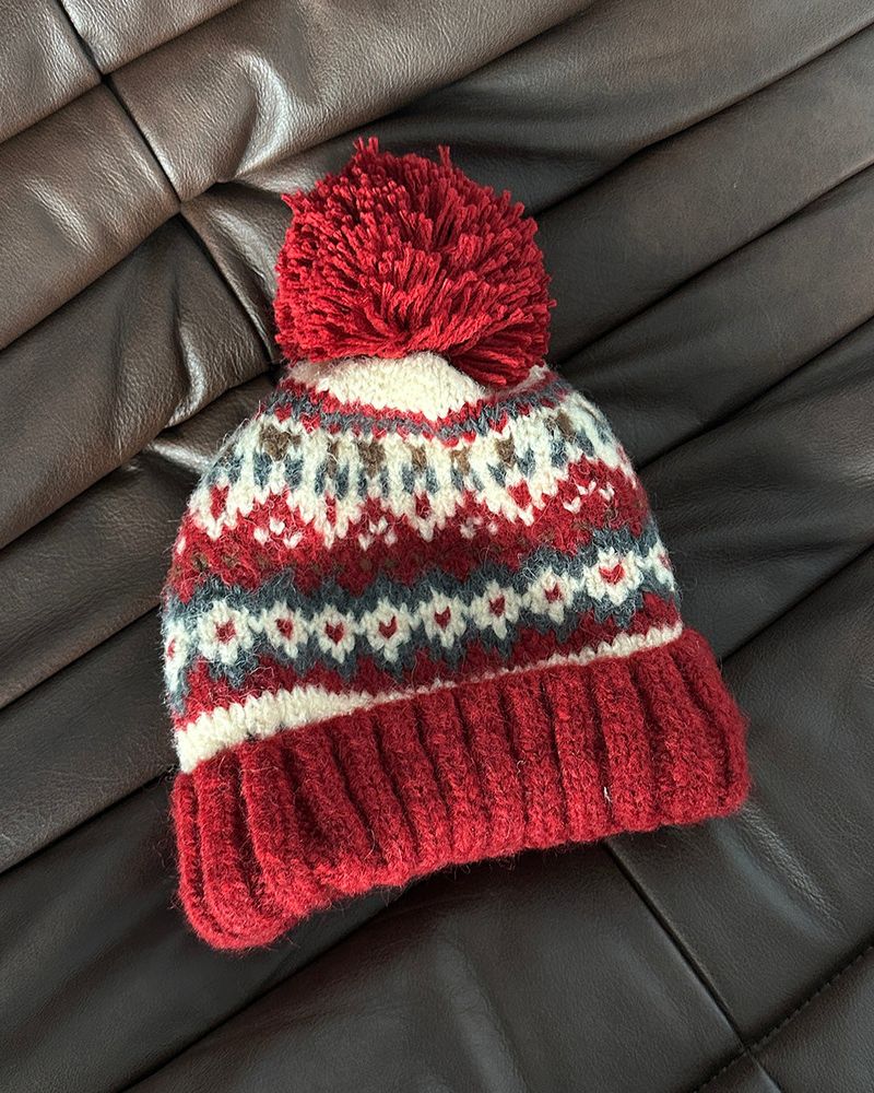 Drop knit roll-up beanie