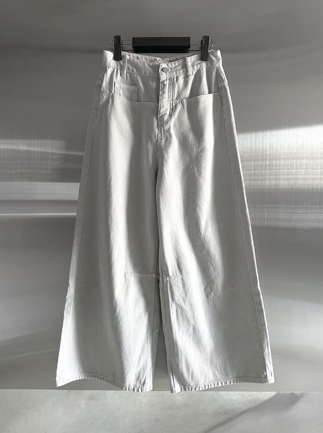 Modic Cut-out Wide Flow Cotton Pants