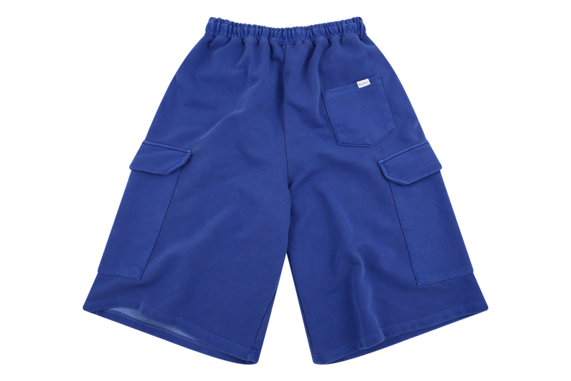 Blue pigment pocket bermuda pants