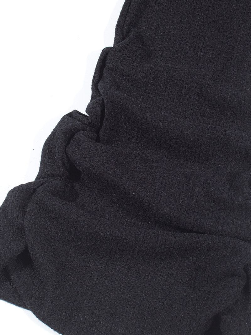 WARM BOOTSCUT SHIRRING PANTS_Black