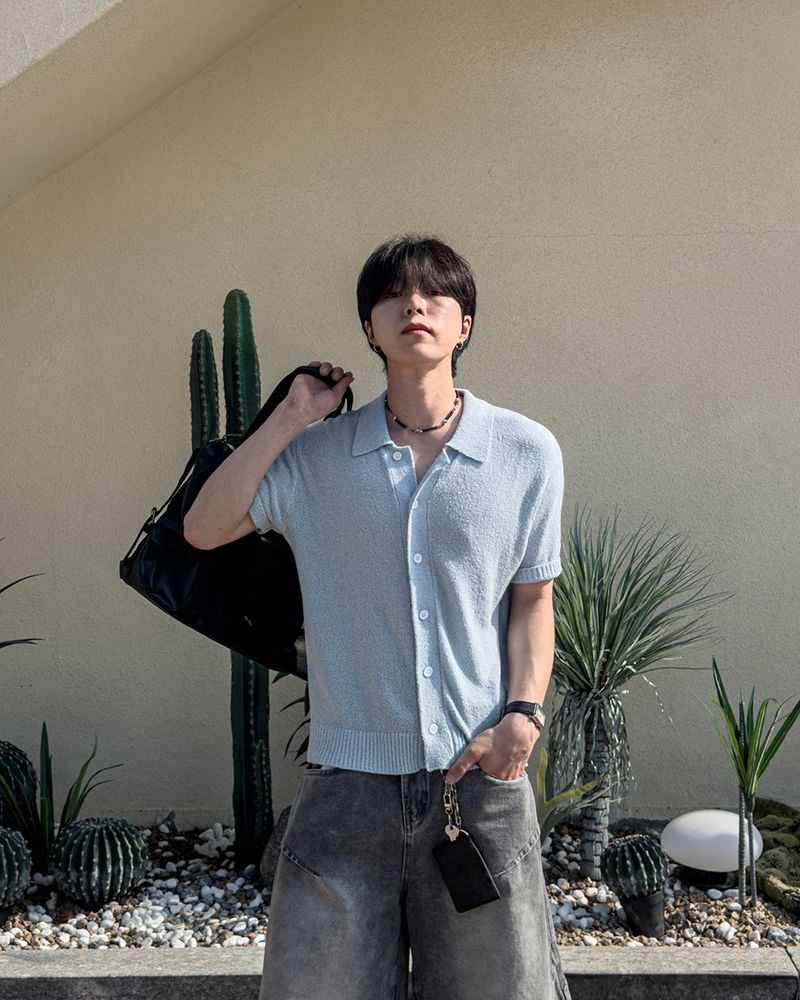JIIGEUM（ジグム）の「Bluema Bouclé Collar Short Sleeve Cardigan（Tops）」
