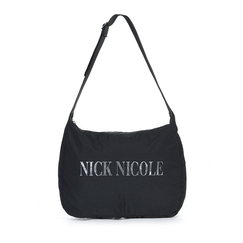 NICOLE NYLON BIG SQUARE BAG_BLACK