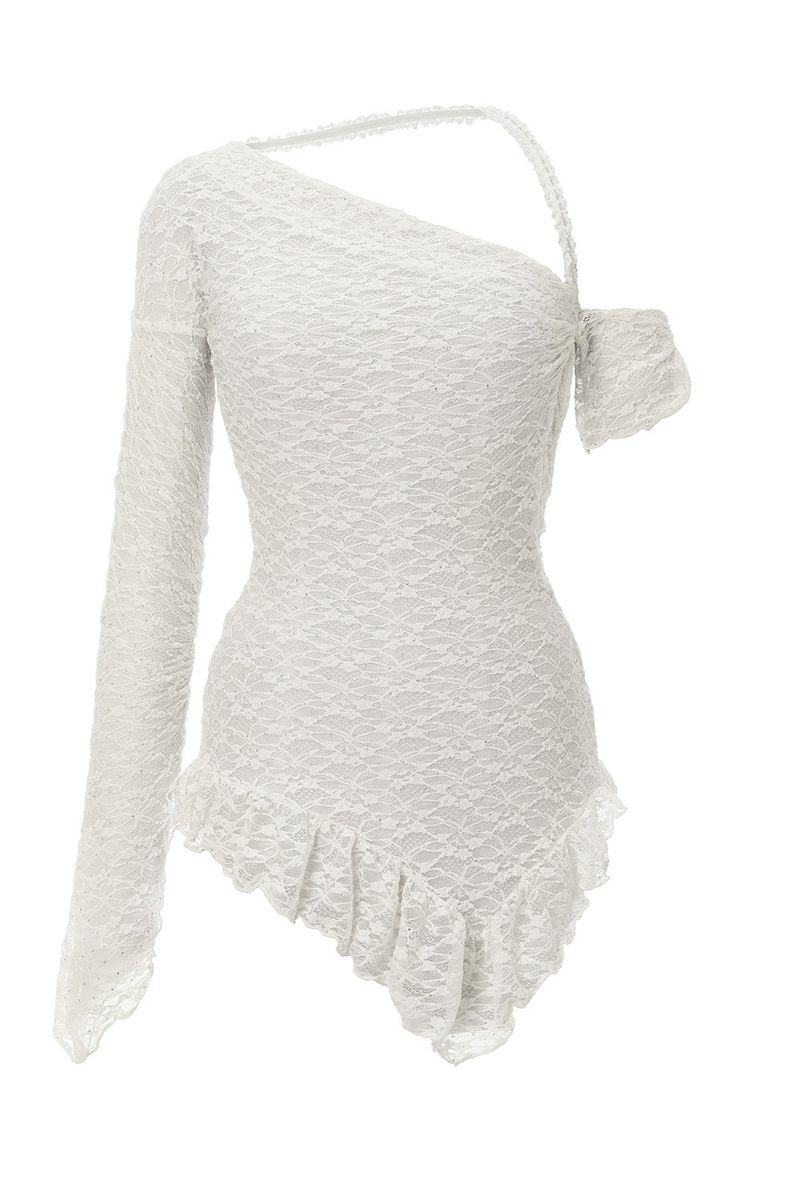 Lace drape top