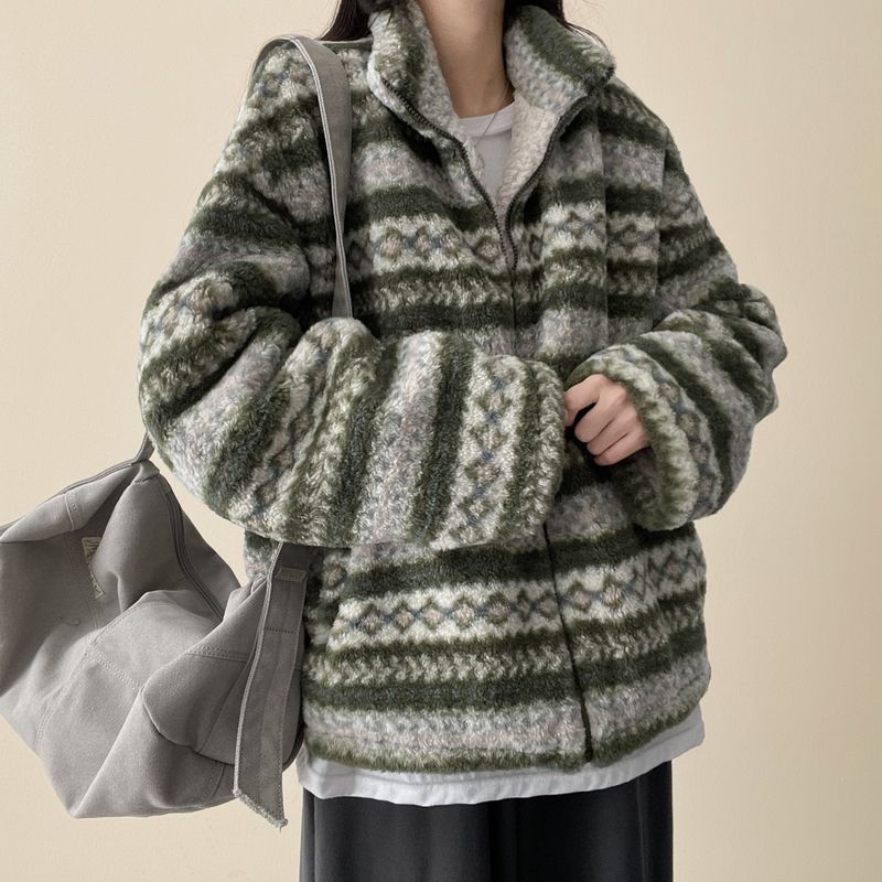 Pattern Nordic Fleece Jumper