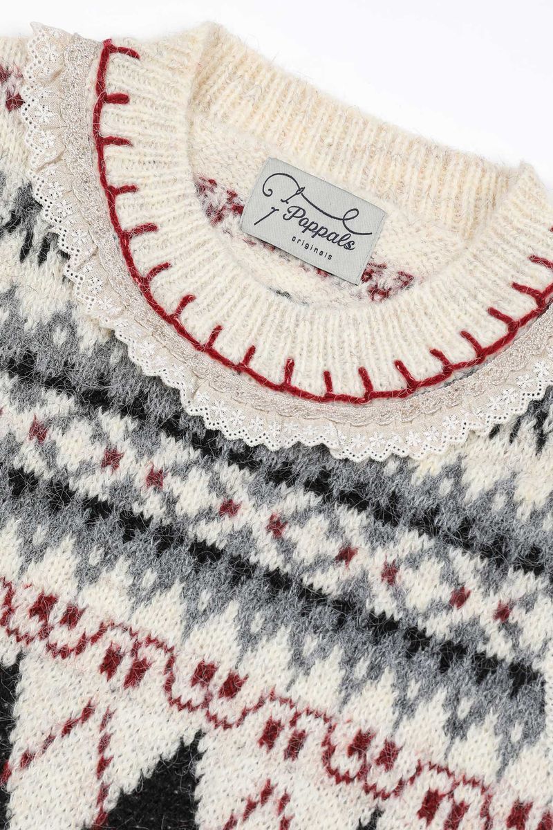 Argyle Lace Vest [Ivory]