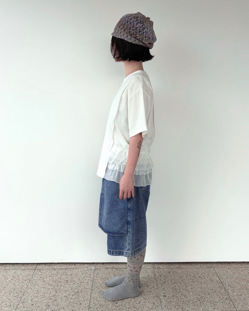 ラッフル エッジ Tシャツ (2colors)