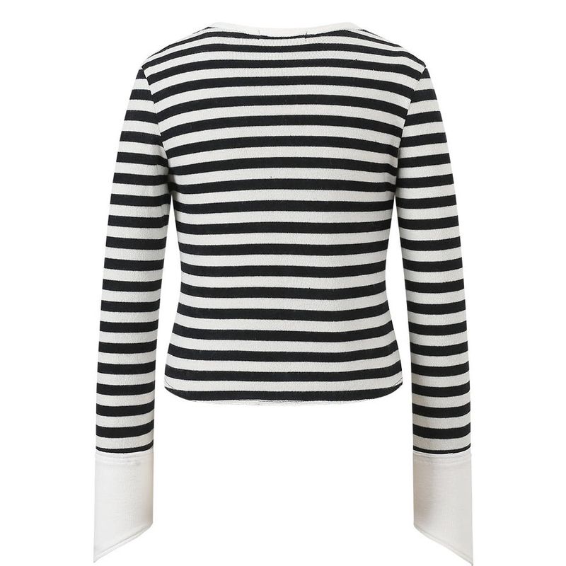 Vintage Striped Cardigan (Black)