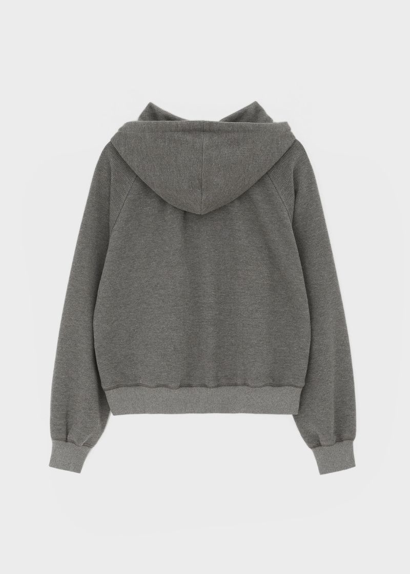 [B-BASIC] Waffle Loose Fit Hoodie