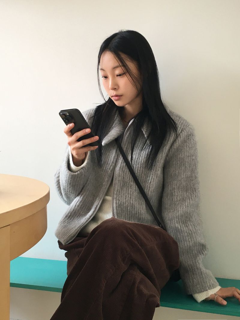 [Wool 50] Milko Mohair Short Collar Jacket