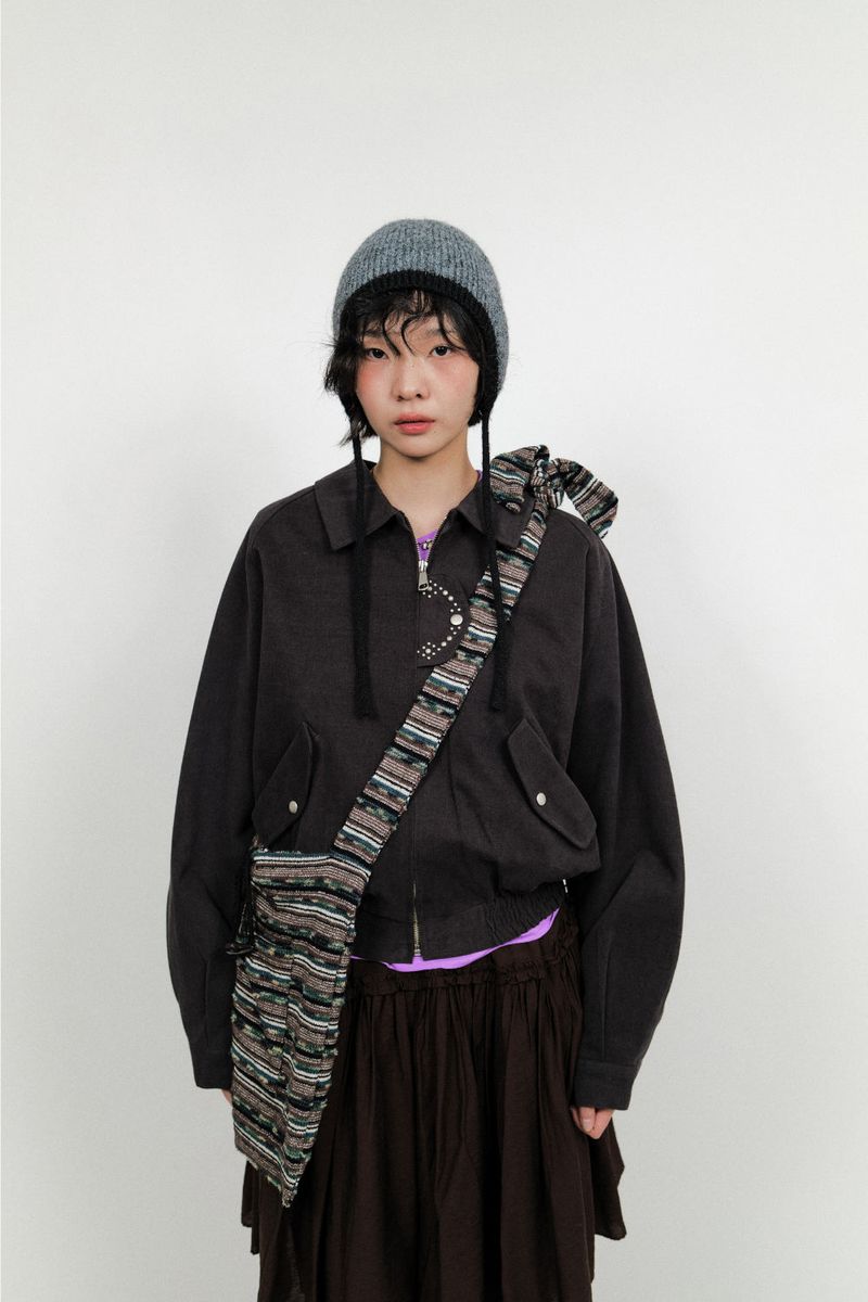 Toggle Bar Knit Crossbody Bag (2color)