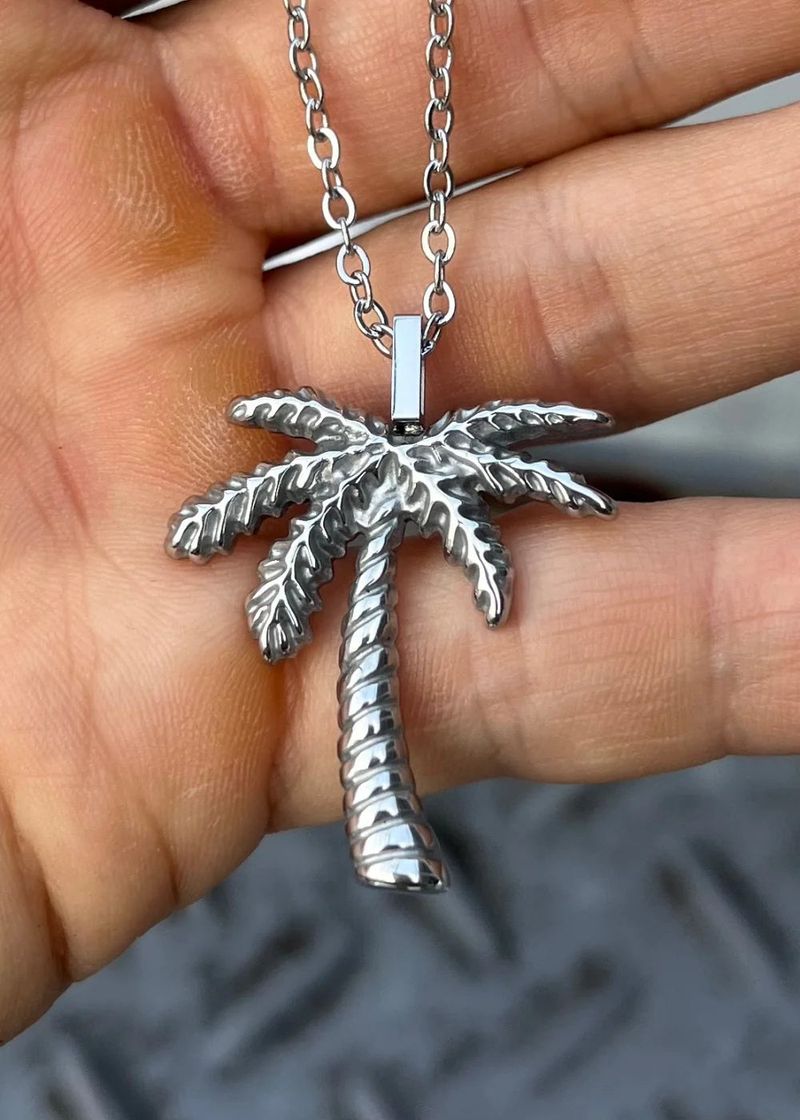 Vir Logo Palm Tree Necklace