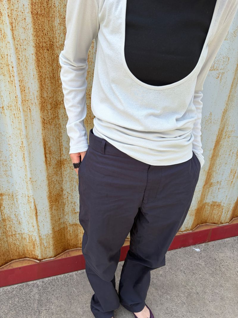 summer deep u-neck knit