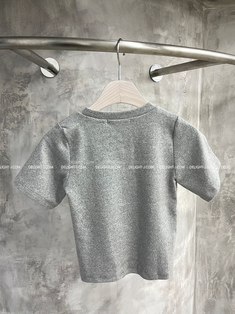 Warm Napping Cropped Short-Sleeved T-Shirt