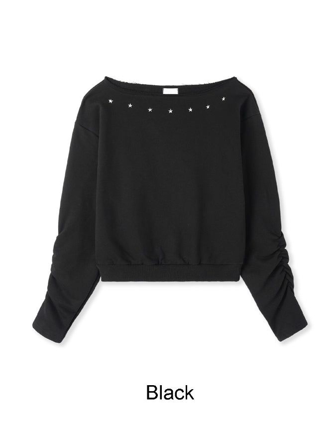 Kane Star Off-Shoulder Sweatshirt